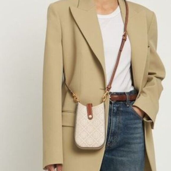 Tory Burch | Monogram Phone Casual Style Leather Crossbody Shoulder Phon… - Picture 6 of 9